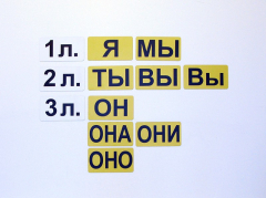 Набор магнитных карточек "Личные местоимения" (фон жёлтый) - fgospostavki.ru - Новосибирск