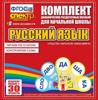 Динамические раздаточные пособия. Русский язык (веера). Читаем по слогам (слоги из двух букв). Конструируем слова (слоги из двух и трех букв). - fgospostavki.ru - Новосибирск