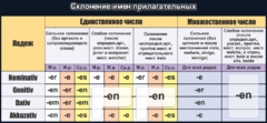 Стенд "Склонение имен прилагательных" - fgospostavki.ru - Новосибирск