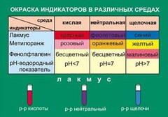 Таблица. Окраска индикаторов в различных средах. - fgospostavki.ru - Новосибирск