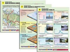 Комплект таблиц по географии "Природа России" раздаточные (цветные, ламинированные, А4, 10 штук) - fgospostavki.ru - Новосибирск