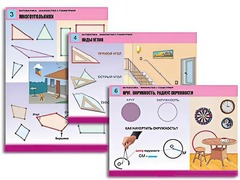 Комплект таблиц "Математика. Знакомство с геометрией" (6 таблиц, формат А1, ламинированные) - fgospostavki.ru - Новосибирск