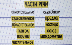 Набор магнитных карточек "Части речи" (фон жёлтый) - fgospostavki.ru - Новосибирск