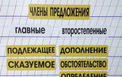 Набор магнитных карточек "Члены предложения" (фон жёлтый) - fgospostavki.ru - Новосибирск