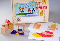 Игровой набор Фребеля "Конструктор деревянный без соединений-2" (Серия "Эксперимент") - fgospostavki.ru - Новосибирск