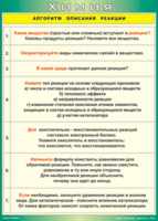 Таблица "Алгоритм описания реакции" (100х140 сантиметров, винил) - fgospostavki.ru - Новосибирск