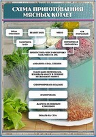 Стенд "Схема приготовления мясных котлет" - fgospostavki.ru - Новосибирск