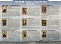 Стенд "Великие русские художники" - fgospostavki.ru - Новосибирск