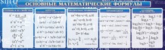 Стенд "Основные математические формулы" - fgospostavki.ru - Новосибирск