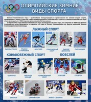 Стенд "Олимпийские зимние виды спорта" - fgospostavki.ru - Новосибирск