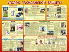 Стенд "Уголок гражданской защиты" - fgospostavki.ru - Новосибирск