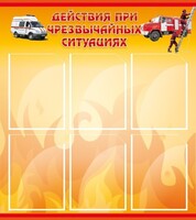 Стенд "Действия при ЧС" - fgospostavki.ru - Новосибирск