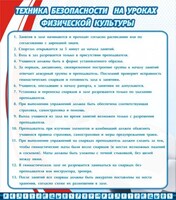 Стенд "Техника безопасности на уроках физкультуры" - fgospostavki.ru - Новосибирск