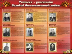 Стенд "Учителя-участники Великой Отечественной войны" - fgospostavki.ru - Новосибирск