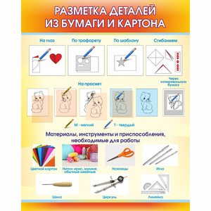 Стенд "Разметка деталей из бумаги и картона" - fgospostavki.ru - Новосибирск