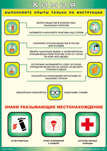 Таблица "Выполняйте опыты только по инструкции" (100х140 сантиметров, винил) - fgospostavki.ru - Новосибирск