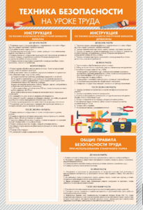 Стенд-уголок "Техника безопасности на уроках труда" - fgospostavki.ru - Новосибирск