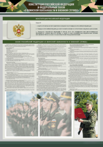 Стенд-уголок "Конституция Российской Федерации и Федеральный закон "О воинской обязанности и военной службе" - fgospostavki.ru - Новосибирск