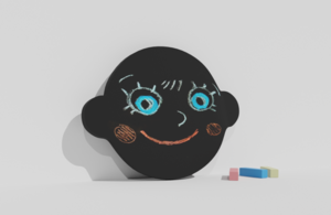 Фигурная грифельная меловая доска на тему эмоций - fgospostavki.ru - Новосибирск