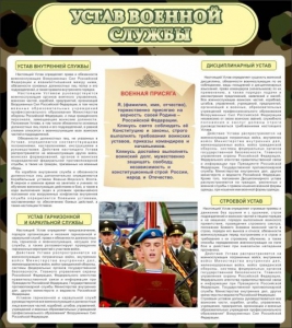 Стенд "Устав военной службы" - fgospostavki.ru - Новосибирск