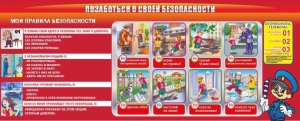 Стенд "Позаботься о своей безопасности" - fgospostavki.ru - Новосибирск