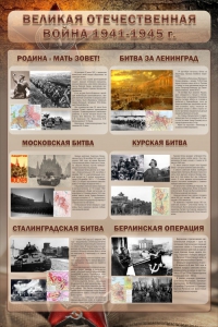 Стенд "Великая отечественная война (битвы)" - fgospostavki.ru - Новосибирск