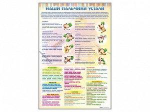 Стенд "Наши пальчики устали" (зарядка) - fgospostavki.ru - Новосибирск