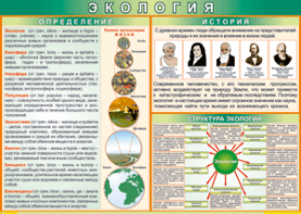Таблица "Экология. Определения и история" (100х140 сантиметров, винил) - fgospostavki.ru - Новосибирск