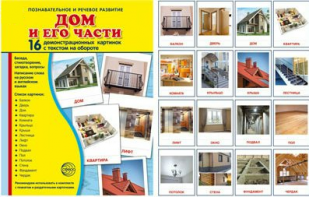 Демонстрационные карточки "Дом и его части" - fgospostavki.ru - Новосибирск