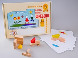 Игровой набор Фребеля "Конструктор деревянный без соединений-1" (Серия "Эксперимент") - fgospostavki.ru - Новосибирск