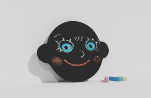 Фигурная грифельная меловая доска на тему эмоций - fgospostavki.ru - Новосибирск